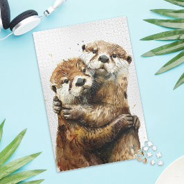 Cute Otter Love Jigsaw Puzzle ジグソーパズル