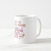 Cute Otter Off To Otter Space Funny Pun コーヒーマグカップ (正面右)