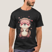 Cute otter sleeping motif tシャツ (正面)