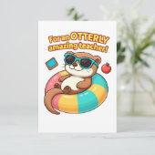 Cute Otter Teacher Appreciation Card サンキューカード (スタンド正面)