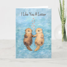 Cute Otter Valentine animal love
