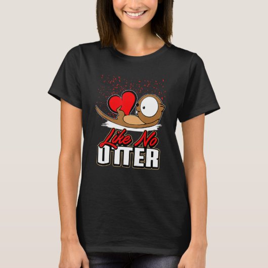 Cute Otter Valentine's Day T Shirt for Girls Women Tシャツ (正面)