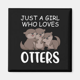Cute Otter Women Sea Just A Girl Who Loves Otters マグネット