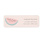 Cute Our Little Melon Pastel Pink Blush Address ラベル (正面)