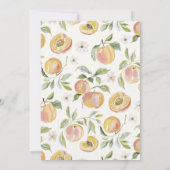 Cute Our Little Sweet Peach Watercolor Birthday サンキューカード (裏面)