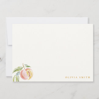Cute Our Little Sweet Peach Watercolor Birthday ノートカード
