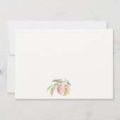 Cute Our Little Sweet Peach Watercolor Birthday ノートカード (裏面)