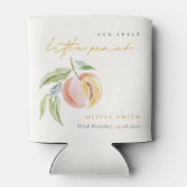 Cute Our Little Sweet Peach Watercolor Birthday 缶クーラー (裏面)