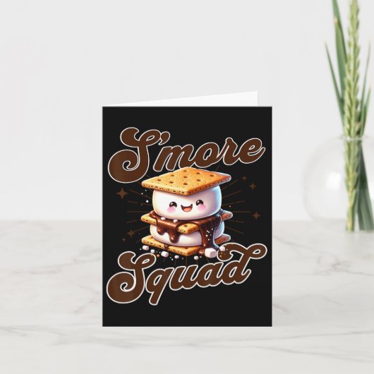 Cute Outdoor Smore Squad Camping Family Matching S カード (正面)