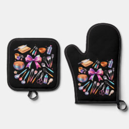 Cute Oven Mitt & Pot Holder  鍋つかみ&鍋敷きセット