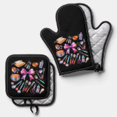 Cute Oven Mitt & Pot Holder  鍋つかみ&鍋敷きセット (正面/裏面)