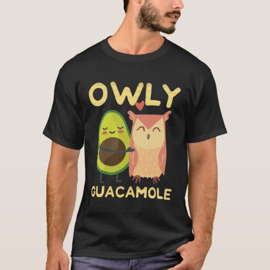 Cute Owl And A Avocado  Owly Holy Guacamole Tシャツ (正面)
