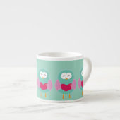 Cute Owl Art Espresso Mug – Gift Idea エスプレッソカップ (正面右)
