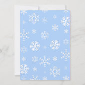 Cute owl baby boy winter babyshower 招待状 (裏面)