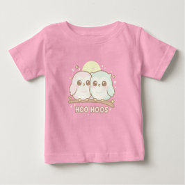 Cute Owl Baby Shirt – Adorable “Hoo Hoos” ベビーTシャツ
