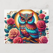 Cute owl bird lovers ポストカード (正面)