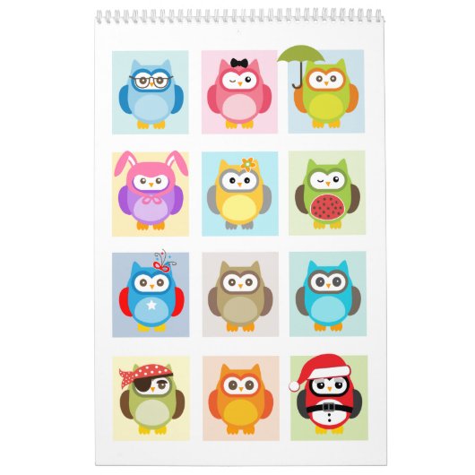 Cute Owl Calendar カレンダー (カバー)