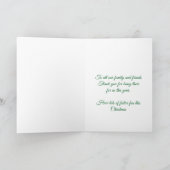 Cute Owl Couple Christmas Card – Festive Woodland  カード (内部)