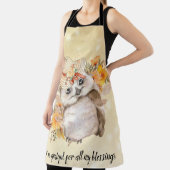 Cute owl Farmhouse romantic wallpaper エプロン (インサイチュ)