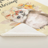 Cute owl Farmhouse romantic wallpaper シェルパブランケット (3/4)