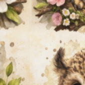 Cute Owl Floral Pattern Wallpaper Nursery 壁紙 (縫い目)
