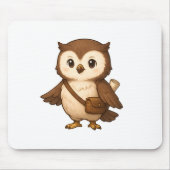 Cute Owl Illustration – Okojo and Friends Illust マウスパッド (正面)