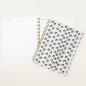 Cute Owl Pattern Pencil Sketch Planner プランナー手帳 (ディスプレー)