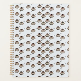 Cute Owl Pattern Pencil Sketch Planner プランナー手帳
