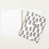 Cute Owl Pattern Pencil Sketch Planner プランナー手帳 (ディスプレー)