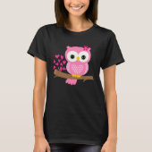 Cute Owl Pink Women's Tシャツ (正面)