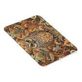 Cute Owl Style William Morris マグネット (右側)