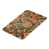 Cute Owl Style William Morris マグネット (左側)