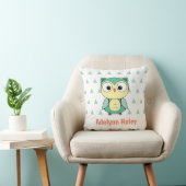 Cute Owl Triangle Pattern Custom Throw Pillow クッション (椅子)