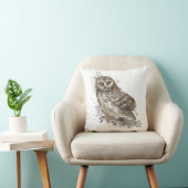Cute Owl ,Watercolor Bird Nature  クッション (椅子)