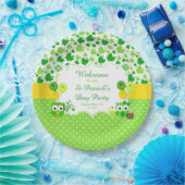 Cute Owls St Patrick's Day Party ペーパープレート (パーティー)
