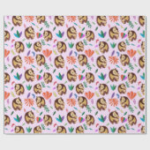 Cute Owls Valentine's Day Wrapping Paper ラッピングペーパー (フラット)