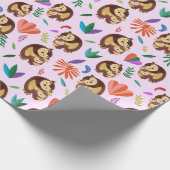 Cute Owls Valentine's Day Wrapping Paper ラッピングペーパー (角)