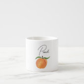 Cute Painted Peach Fruit Illustration  エスプレッソカップ (正面)