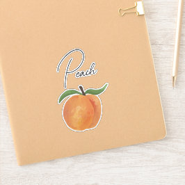 Cute Painted Peach Fruit Illustration  シール