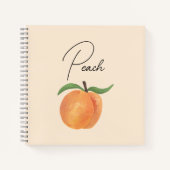 Cute Painted Peach Fruit Illustration  ノートブック (正面)