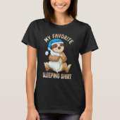 Cute Pajama for Women   Nigh  Sleeping Sloth Tシャツ (正面)