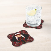 cute Palestinian girl Embroidery red tatreez   ペーパーコースター (インサイチュ)