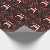 cute Palestinian girl Embroidery red tatreez   ラッピングペーパー (角)