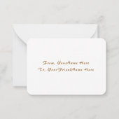 Cute Pancake Valentine Classroom Flat Note Card ノートカード (裏面)