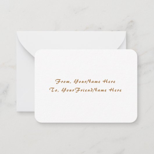 Cute Pancake Valentine Classroom Flat Note Card ノートカード (裏面)