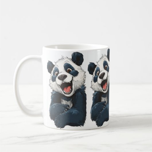 Cute panda コーヒーマグカップ (左)