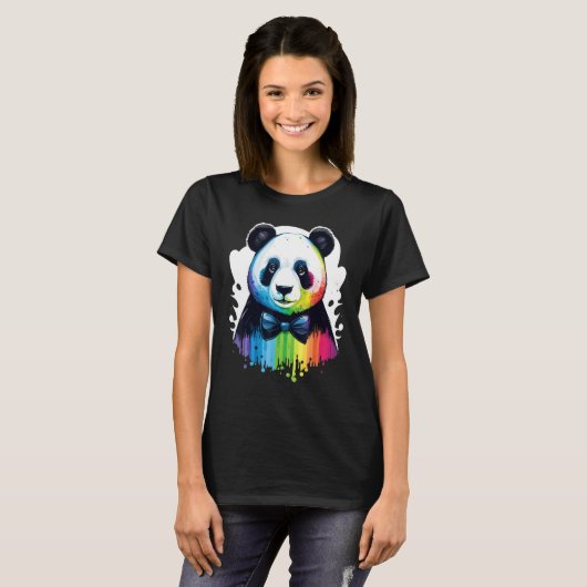 Cute Panda  Animal on Panda 2 Tシャツ (正面フル)