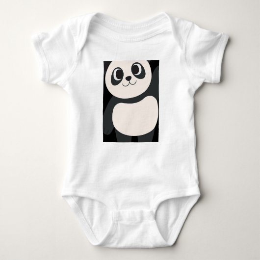 Cute panda baby T-shirt 👶😇 ベビーボディスーツ (正面)