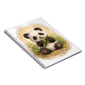 Cute Panda Bamboo Spiral Notebook Kawaii ノートブック (右側)