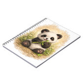 Cute Panda Bamboo Spiral Notebook Kawaii ノートブック (左側)